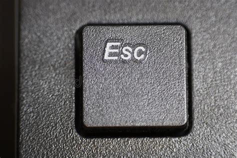 Close Up Of The Escape Key On A Computer Keyboard Stock Image Image