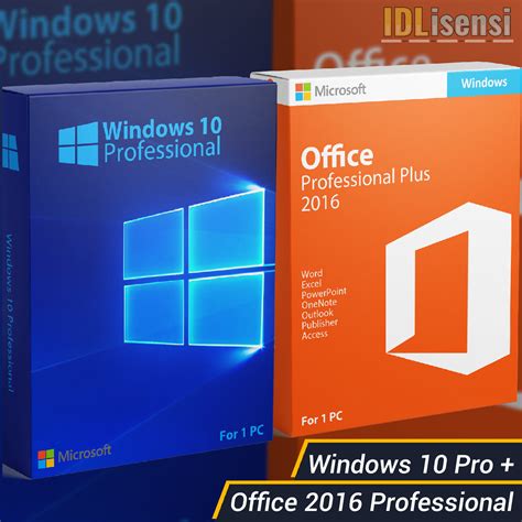 Windows 10 Pro Dan Office 2016 Pro Plus Original Retail Idlisensi