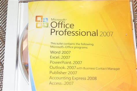 Microsoft Office Standard 2007 English Amazonca Software