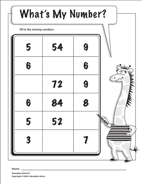 Click on any image to enlarge. Go Figure: What's My Number? | Education World