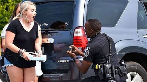 georgia police officer pulls over girlfriend to propose the happy couple is considering a 10 4
