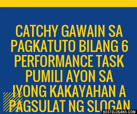 100 Catchy Gawain Sa Pagkatuto Bilang 6 Performance Task Pumili Ayon