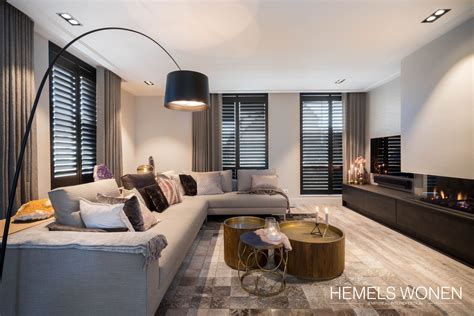 HEMELS WONEN Modern Luxurious Living Room Huis Interieur Woonkamer Ontwerp Woonkamer Modern