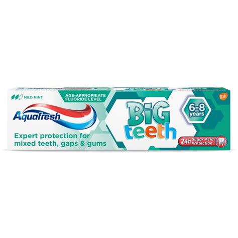 Aquafresh Big Teeth 6 8 Years Kids Toothpaste 75ml Zoom