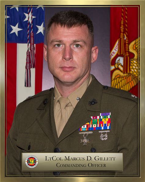 Lieutenant Colonel Marcus D Gillett 3d Marine Logistics Group