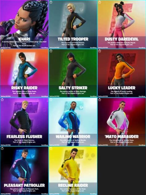 Fortnite V2120 Leaked Skins Khari Squad Origins And More Cultured Vultures