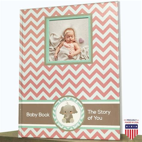 Pink Baby Girl Memory Book First Year Book Album Journal Baby Shower