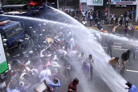 Police Fire Tear Gas And Water On Protesting Teachers Colombo Gazette