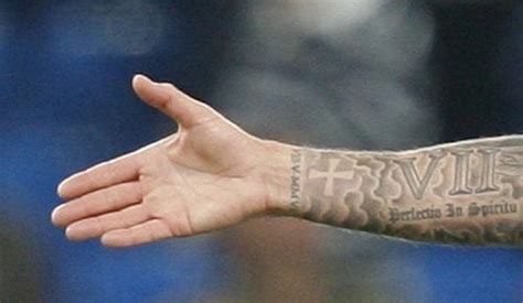 David beckham tattoos consist of latin inscriptions tattooed to both his arms just like the david beckham tattoos hindi. Pin on David Beckham Tattoo Designs