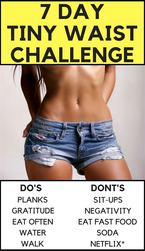 Forget About Waist Trainer Try This 7 Day Tiny Waist Challenge Instead Tiny Waist Workout