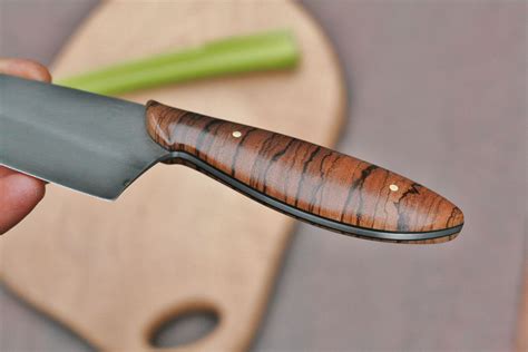 Custom 6 Inch Chefs Knife Zebra Wood