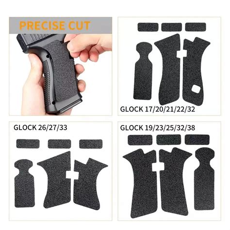 Pistol Gun Glock Non Slip Rubber Texture Grip Wrap Tape For Glock 17 19