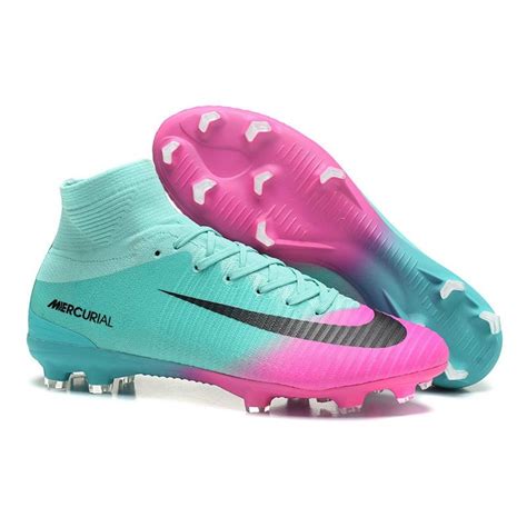 Nike Mercurial Superfly V Fg Mens Soccer Cleat Blue Pink