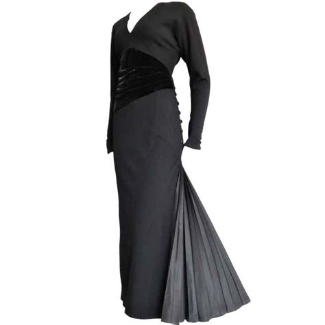 1980s Emanuel Ungaro Black Evening Dress For Sale At 1stdibs