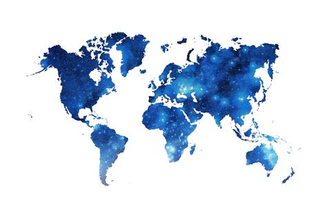 World Map Dark Blue Wallpaper Happywall