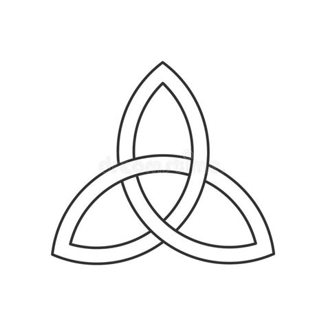 Celtic Trinity Knot Linear Triquetra Symbol Three Parts Unity Icon
