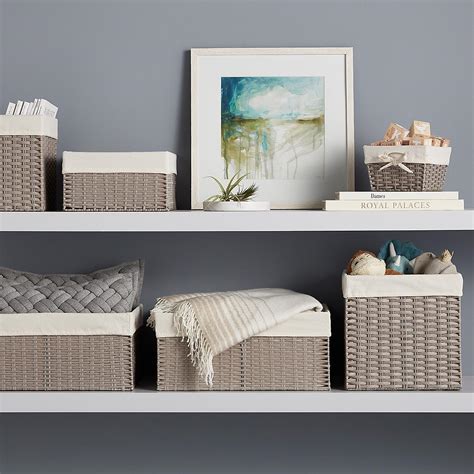 Check spelling or type a new query. Grey Montauk Woven Rectangular Storage Bins | The ...