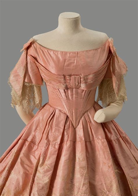 C1853 Pink Evening Dress Albany Institute Of History And Art Pink Evening Dress