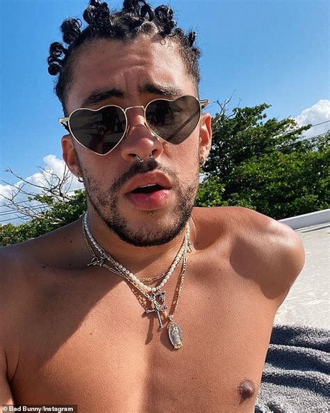 Bad Bunny Shares A Shirtless Selfie And Says He Is At His Peak While Flashing His Abs In Fendi