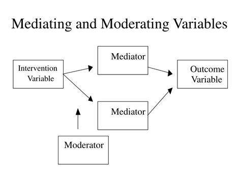 Mediating And Moderating Variables Theoratical Framework Variables