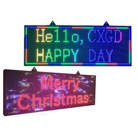 Programmable Led Sign Full Color 39x14 High Brightnessp10mm Outdoor