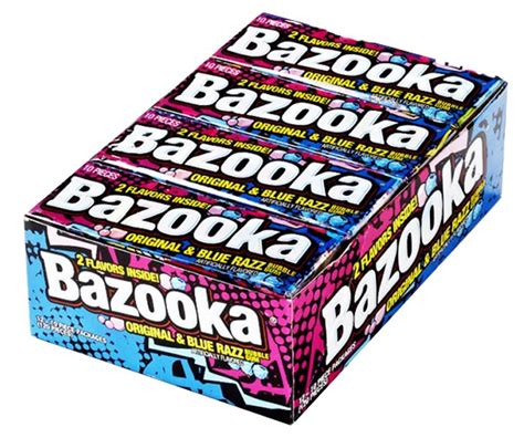 Bazooka Original And Blue Razz Bubble Gum And Other Confectionery At