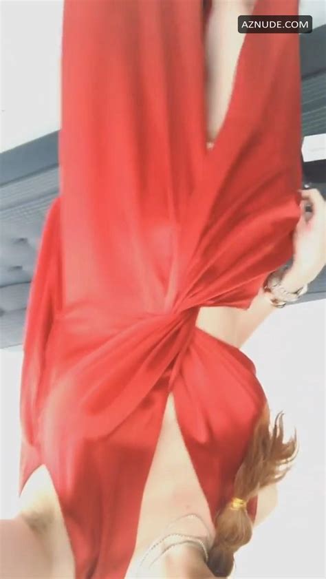Bella Thorne Sexy In A Red Sexy Dress For Gq On 27102017 Aznude