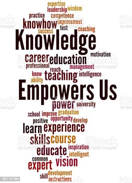 Knowledge Empowers Us Word Cloud Concept 7 Stock Illustration