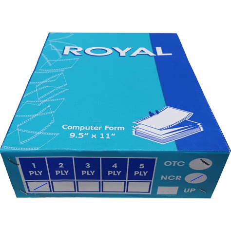 Royal 95″ X 11″ A4 1 Ply Woodfree Blank Computer Form 1000 Fans