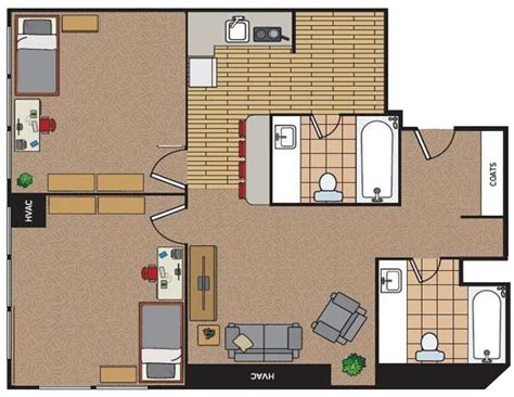 Suite Layouts Dimensions University Of Michigan Flint Housing