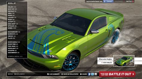 Ford Mustang Customizer Photo Gallery