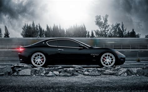 Black Coupe Maserati Car Maserati GranTurismo Black Cars HD Wallpaper Wallpaper Flare