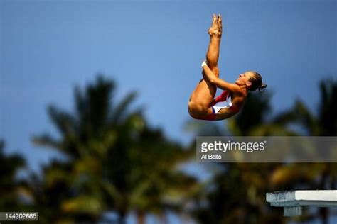 Brittany Viola Of The Usa Dives During The Womens 10m Platform Semi