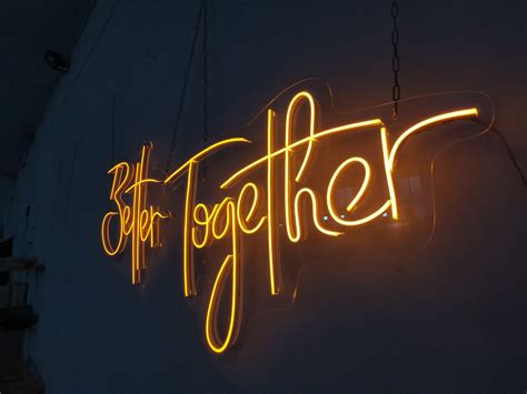 Better Together Neon Sign Better Together Neon Light Sign Etsy