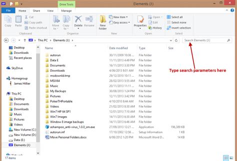 Search A Specific Drive In Windows 8 Including External Drives