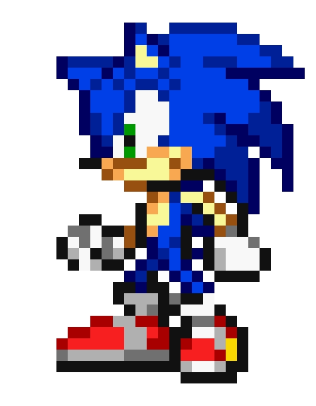 Sonic Pixel Art Easy Grid Pin On Brik Pixel Art Designs Pixel Art Grid