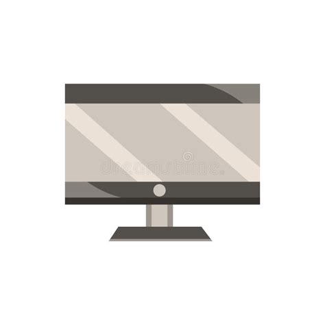 Computer Monitor Office Work Business Equipment Icon Stock Vector