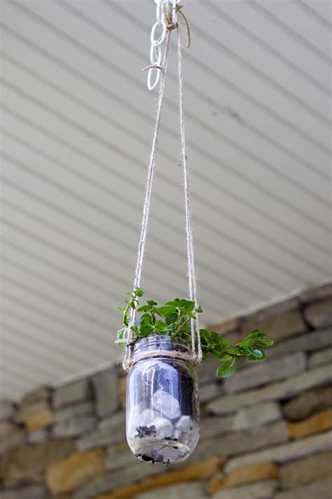 Diy Mason Jar Hanging Herb Planter Ramshackle Glam