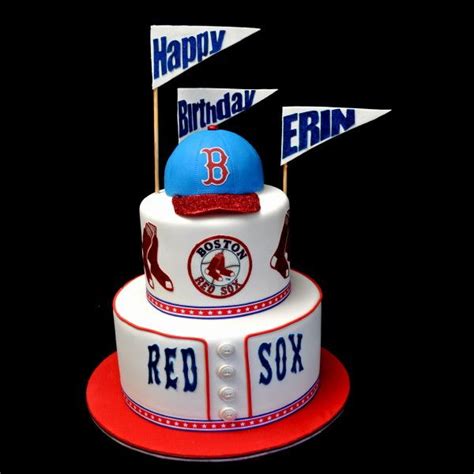 Birthday Cake For A True Red Sox Fan Goooooo Sox Cake Red Socks