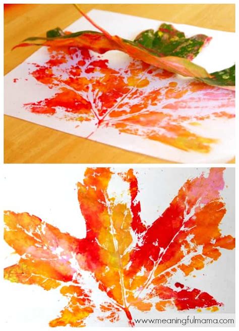 How To Make Diy Fall Leaf Prints With Kids How To Make Diy Fall Leaf
