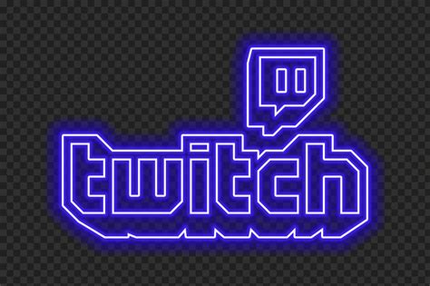 Hd Beautiful Blue Neon Twitch Logo Transparent Background Png Citypng