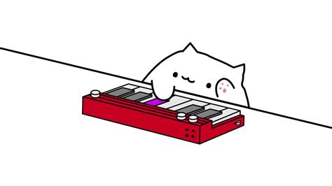 Кот играет на пианино прикол Анимация Mem Bongo Cat Youtube