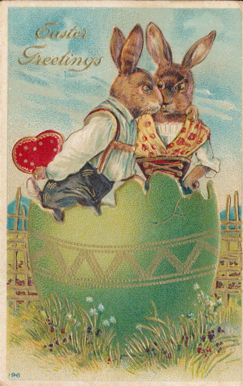 A Collection Of 30 Cute Bunny Rabbit Vintage Easter Postcards ~ Vintage