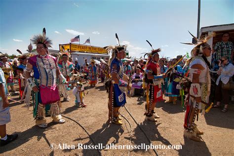 traditional dancers enter grand entry at crow fair powwow on crow indian reservation in montana
