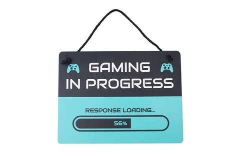 Gaming In Progress Wall Sign