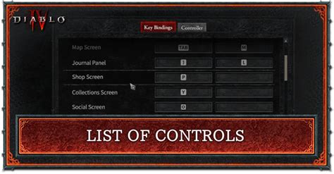 List Of Controls Diablo 4 D4｜game8