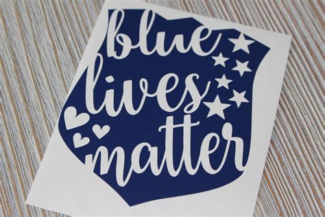 Blue Lives Matter Car Decal Blue Lives Matter Decal Police Etsy