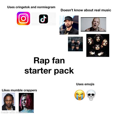 Todays Rap Fans Starterpack Rstarterpacks Starter Packs Know