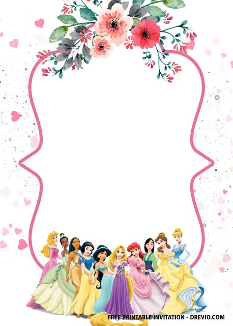 Creating your design takes just a few clicks and it's super easy to translate your birthday. FREE Disney Princess Invitation Template for Your Little ...
