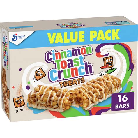 Cinnamon Toast Crunch Breakfast Cereal Treat Bars Snack Bars 16 Ct
